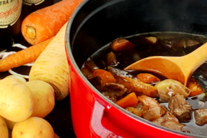 Irish Lamb and Guinness Stew, best drinking food.