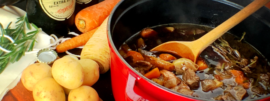 Irish Lamb and Guinness Stew, best drinking food.